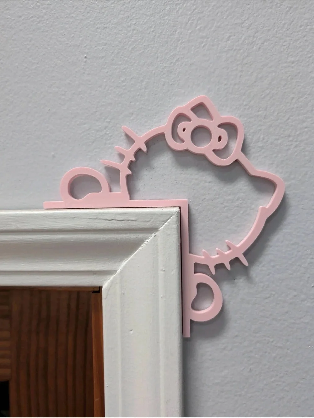 Pink Cartoon Silhouette Wall Mirror Accent - Cute Frame Corner Decor